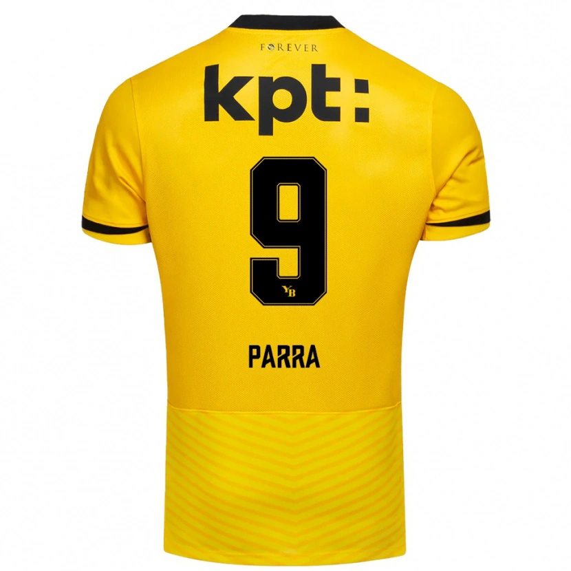 Danxen Mænd Hugo Parra #9 Gul Sort Hjemmebane Spillertrøjer 2025/26 Trøje T-Shirt