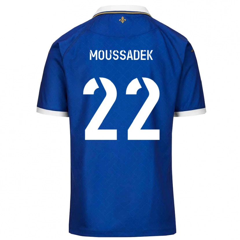 Danxen Mænd Djamal Moussadek #22 Blå Guld Hjemmebane Spillertrøjer 2025/26 Trøje T-Shirt