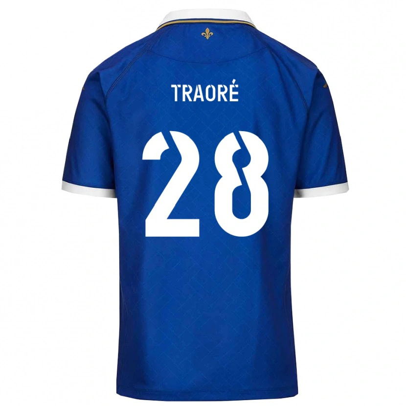Danxen Mænd Soumaïla Traoré #28 Blå Guld Hjemmebane Spillertrøjer 2025/26 Trøje T-Shirt
