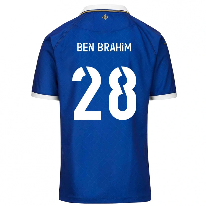 Danxen Mænd Samir Ben Brahim #28 Blå Guld Hjemmebane Spillertrøjer 2025/26 Trøje T-Shirt