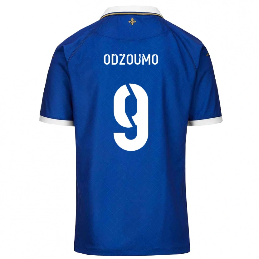 Danxen Mænd Cédric Odzoumo #9 Blå Guld Hjemmebane Spillertrøjer 2025/26 Trøje T-Shirt