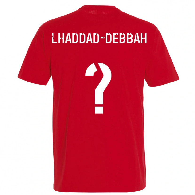 Danxen Mænd Yanis Lhaddad-Debbah #0 Rød Gul Hjemmebane Spillertrøjer 2025/26 Trøje T-Shirt