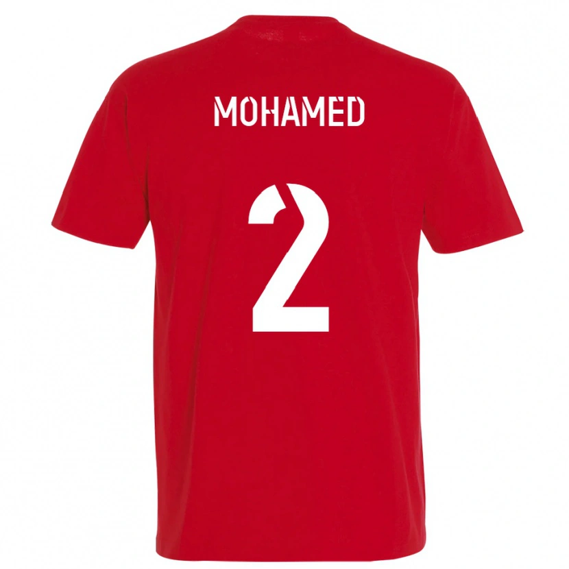 Danxen Mænd Yanis Mohamed #2 Rød Gul Hjemmebane Spillertrøjer 2025/26 Trøje T-Shirt