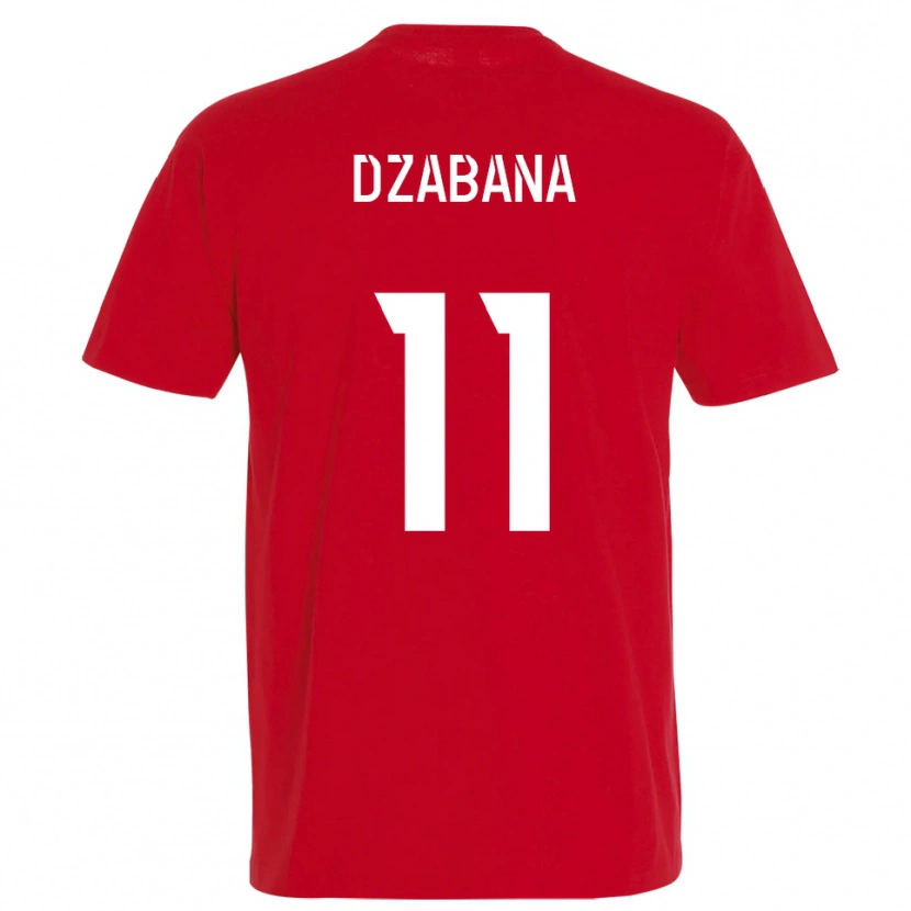 Danxen Mænd Alan Dzabana #11 Rød Gul Hjemmebane Spillertrøjer 2025/26 Trøje T-Shirt