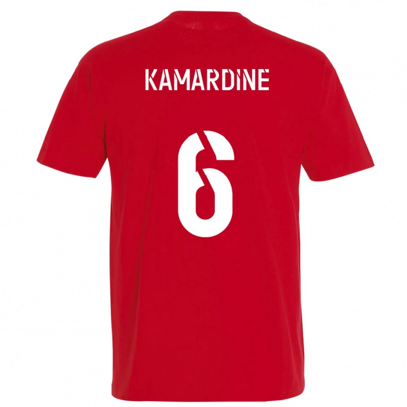 Danxen Mænd Mohamed Kamardine #6 Rød Gul Hjemmebane Spillertrøjer 2025/26 Trøje T-Shirt