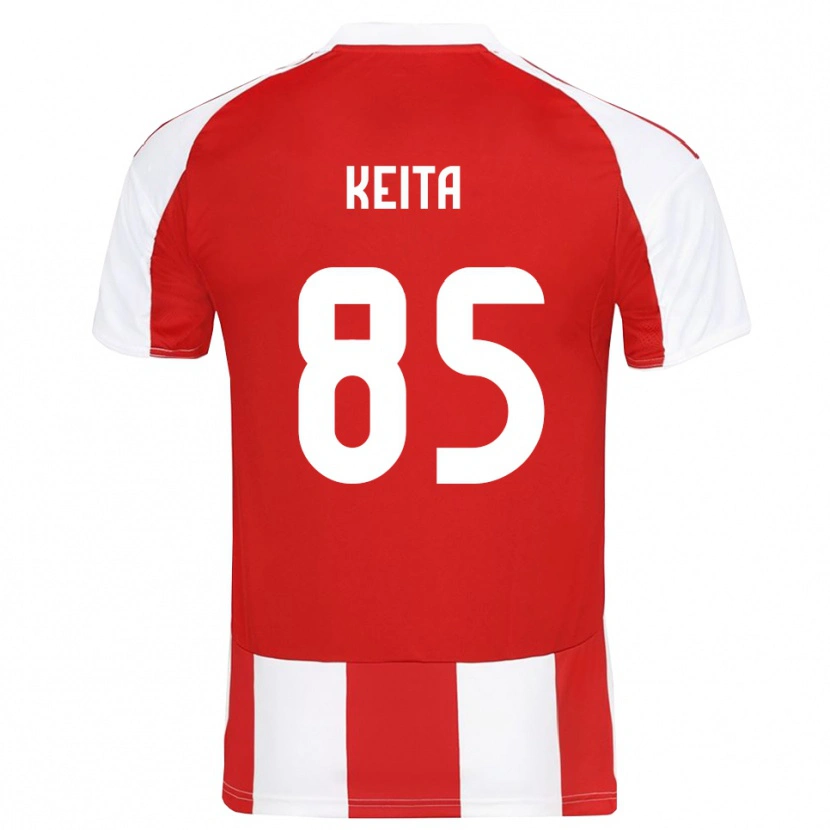 Danxen Mænd Diby Keita #85 Rød Hvid Hjemmebane Spillertrøjer 2025/26 Trøje T-Shirt