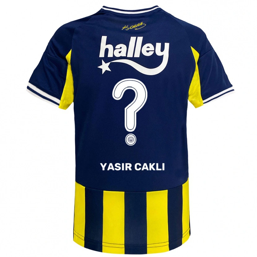Danxen Mænd Ali Yasir Caklı #0 Gul Mørkeblå Hvid Hjemmebane Spillertrøjer 2025/26 Trøje T-Shirt