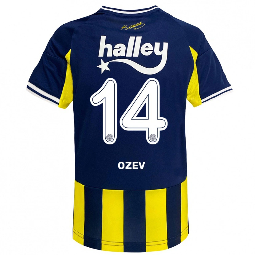 Danxen Mænd Ümran Özev #14 Gul Mørkeblå Hvid Hjemmebane Spillertrøjer 2025/26 Trøje T-Shirt