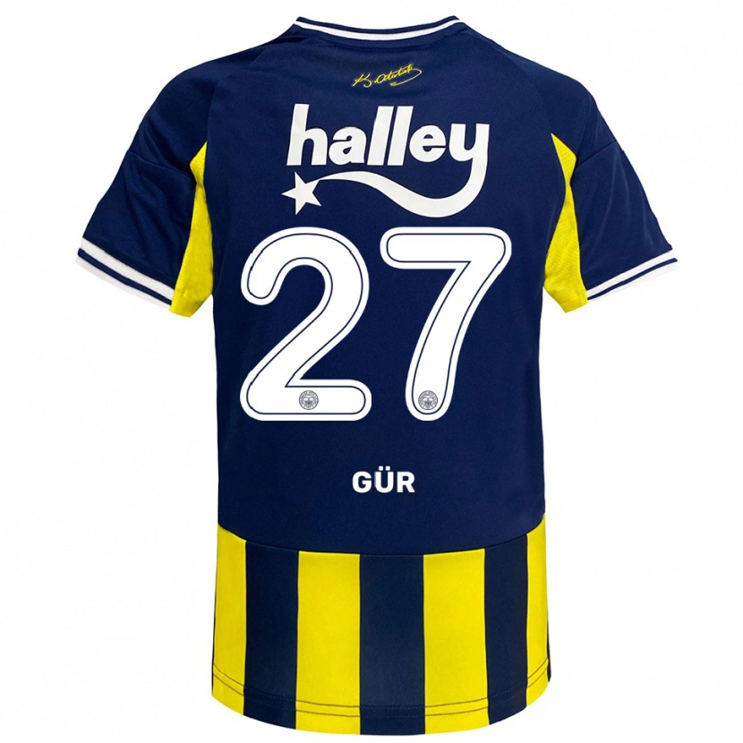 Danxen Mænd Ata Gür #27 Gul Mørkeblå Hvid Hjemmebane Spillertrøjer 2025/26 Trøje T-Shirt