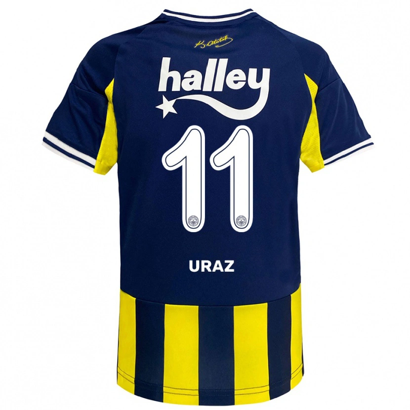 Danxen Mænd Yağmur Uraz #11 Gul Mørkeblå Hvid Hjemmebane Spillertrøjer 2025/26 Trøje T-Shirt