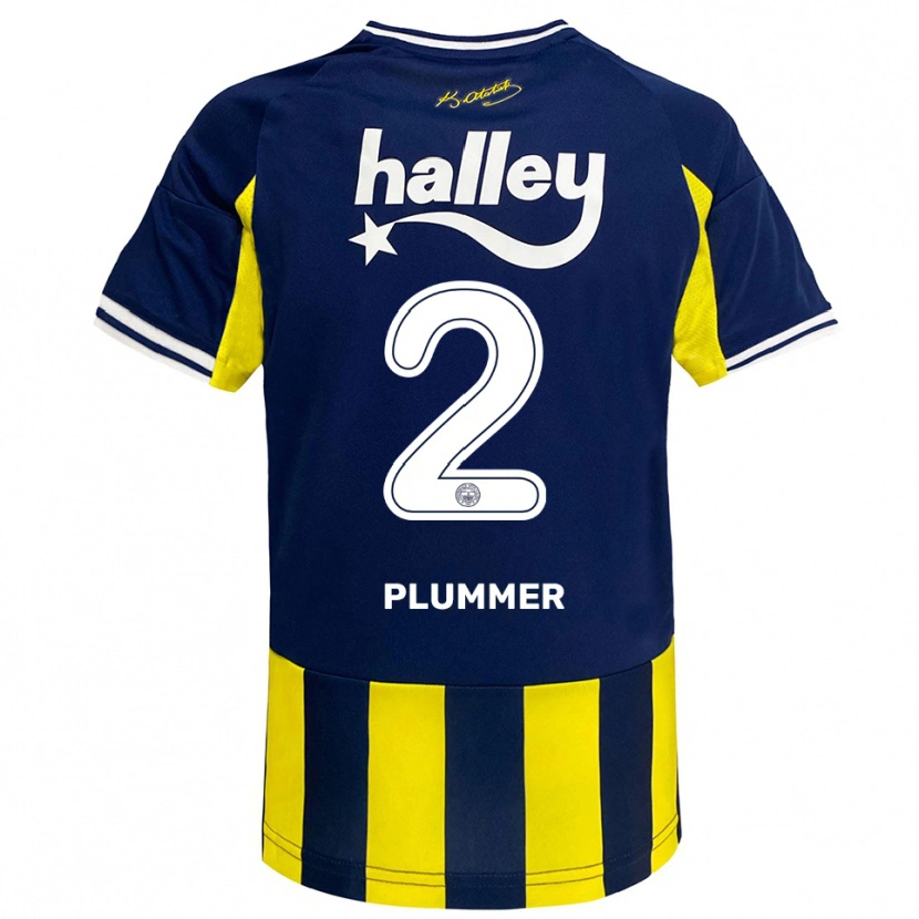 Danxen Mænd Konya Plummer #2 Gul Mørkeblå Hvid Hjemmebane Spillertrøjer 2025/26 Trøje T-Shirt