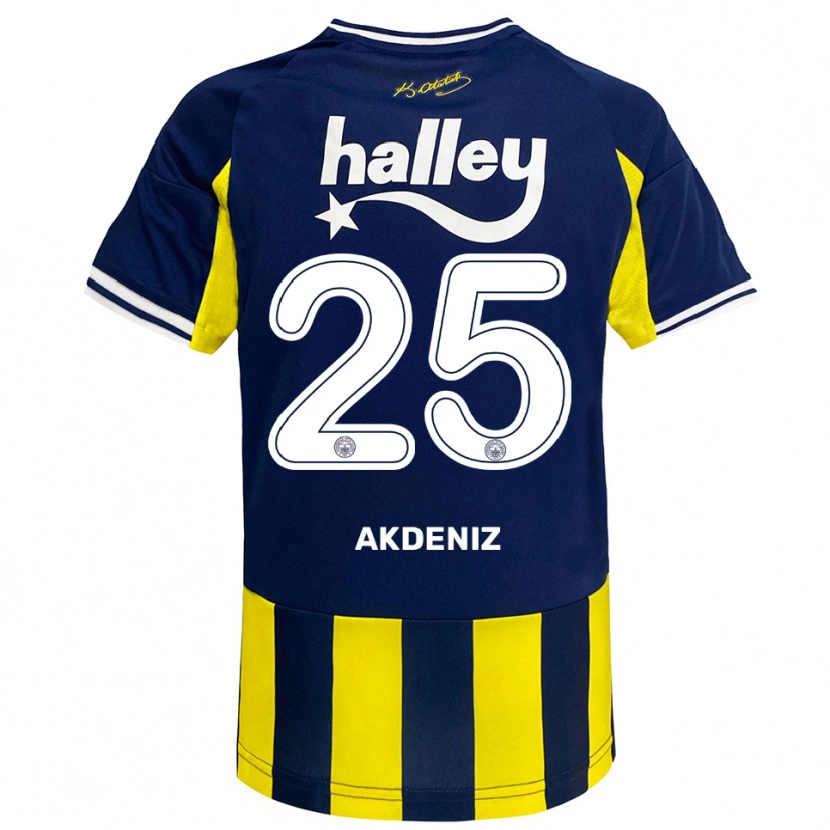 Danxen Mænd Zeynep Akdeniz #25 Gul Mørkeblå Hvid Hjemmebane Spillertrøjer 2025/26 Trøje T-Shirt