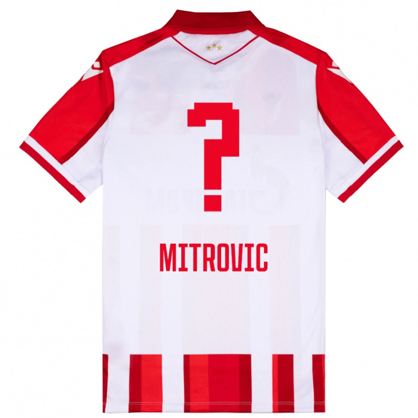 Danxen Mænd Dimitrije Mitrovic #0 Rød Hvid Hjemmebane Spillertrøjer 2025/26 Trøje T-Shirt