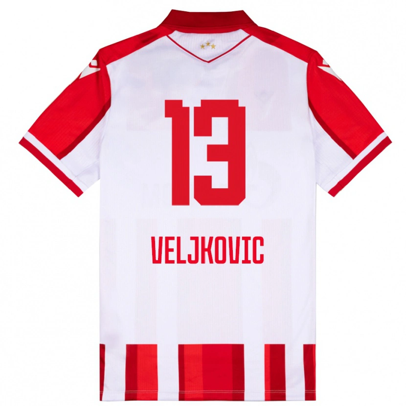 Danxen Mænd Milos Veljkovic #13 Rød Hvid Hjemmebane Spillertrøjer 2025/26 Trøje T-Shirt