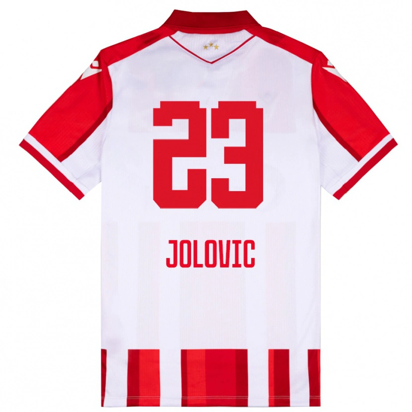 Danxen Mænd Bogdan Jolovic #23 Rød Hvid Hjemmebane Spillertrøjer 2025/26 Trøje T-Shirt
