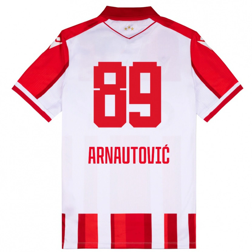 Danxen Mænd Marko Arnautovic #89 Rød Hvid Hjemmebane Spillertrøjer 2025/26 Trøje T-Shirt