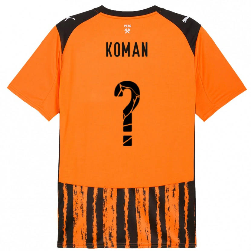 Danxen Mænd Semen Koman #0 Orange Sort Hjemmebane Spillertrøjer 2025/26 Trøje T-Shirt