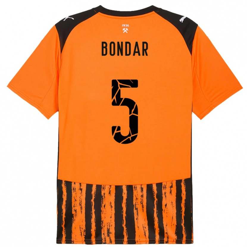 Danxen Mænd Valeriy Bondar #5 Orange Sort Hjemmebane Spillertrøjer 2025/26 Trøje T-Shirt