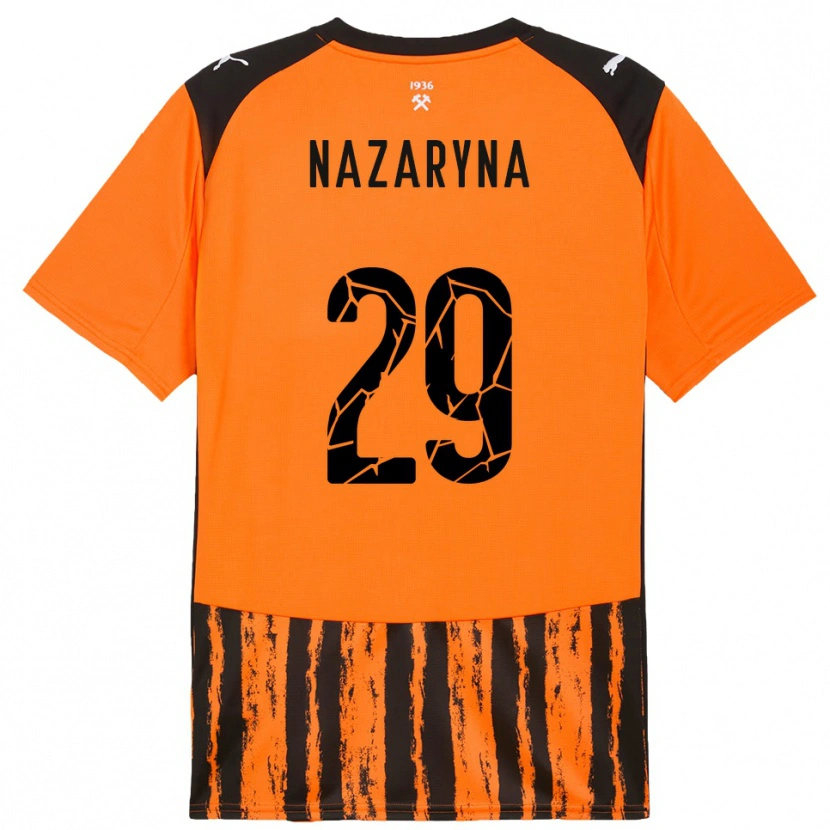 Danxen Mænd Yegor Nazaryna #29 Orange Sort Hjemmebane Spillertrøjer 2025/26 Trøje T-Shirt