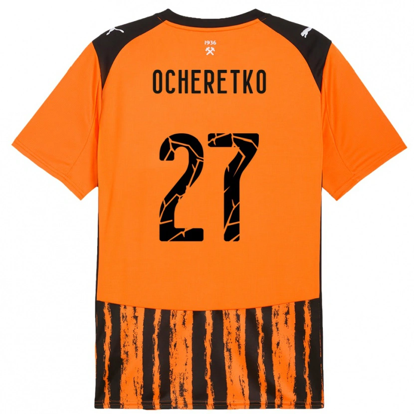 Danxen Mænd Oleg Ocheretko #27 Orange Sort Hjemmebane Spillertrøjer 2025/26 Trøje T-Shirt