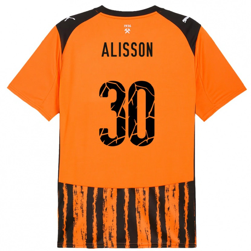 Danxen Mænd Alisson #30 Orange Sort Hjemmebane Spillertrøjer 2025/26 Trøje T-Shirt