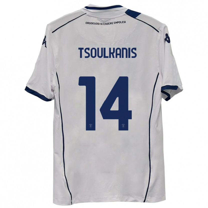Danxen Mænd Konstantinos Tsoulkanis #14 Mørkeblå Udebane Spillertrøjer 2025/26 Trøje T-Shirt