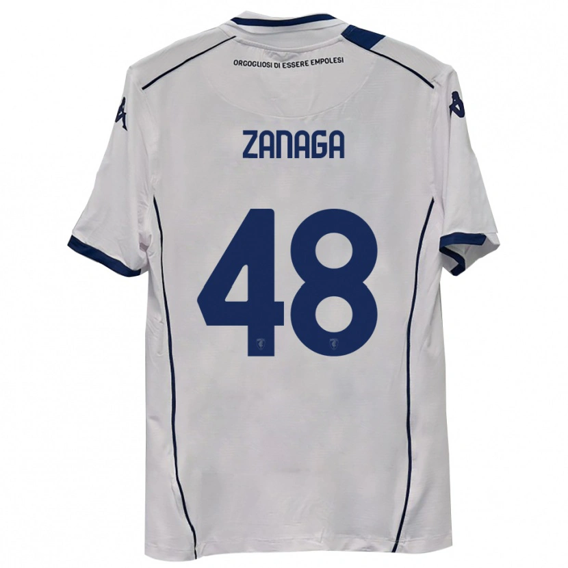 Danxen Mænd Edoardo Zanaga #48 Mørkeblå Udebane Spillertrøjer 2025/26 Trøje T-Shirt