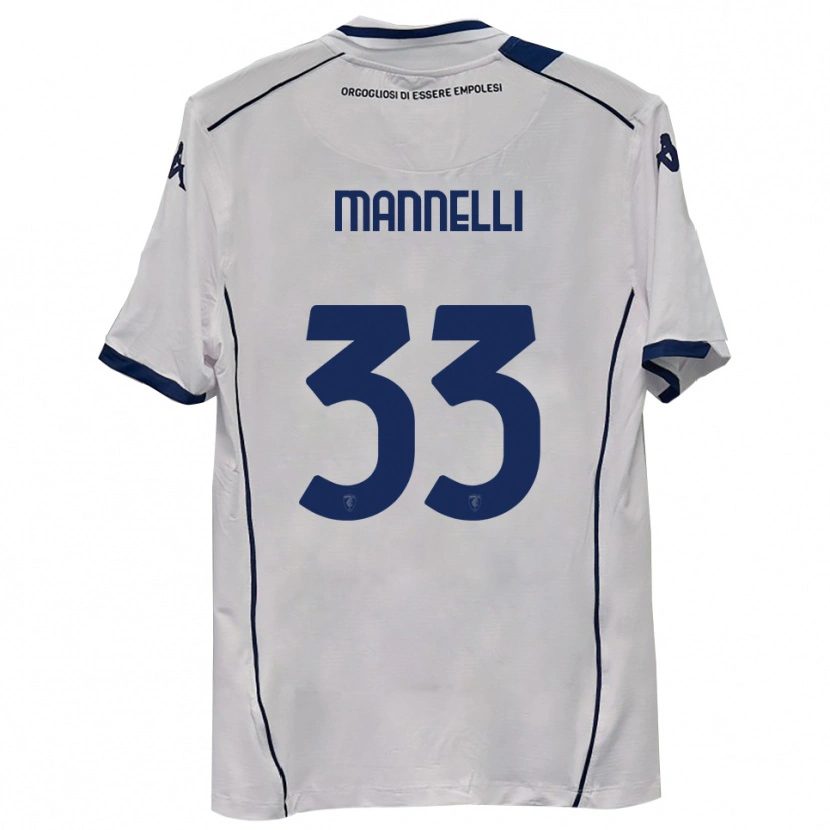 Danxen Mænd Matteo Mannelli #33 Mørkeblå Udebane Spillertrøjer 2025/26 Trøje T-Shirt