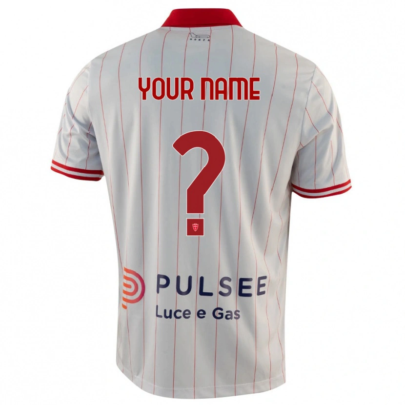 Danxen Mænd Dit Navn #0 Hvid Rød Blå Udebane Spillertrøjer 2025/26 Trøje T-Shirt