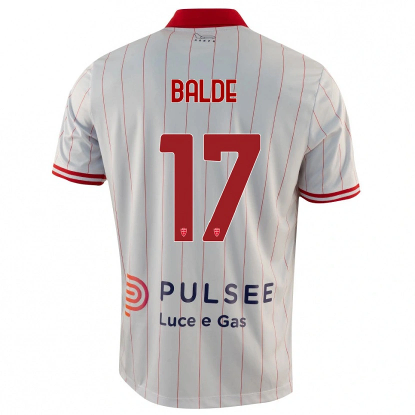 Danxen Mænd Keita Baldé #17 Hvid Rød Blå Udebane Spillertrøjer 2025/26 Trøje T-Shirt