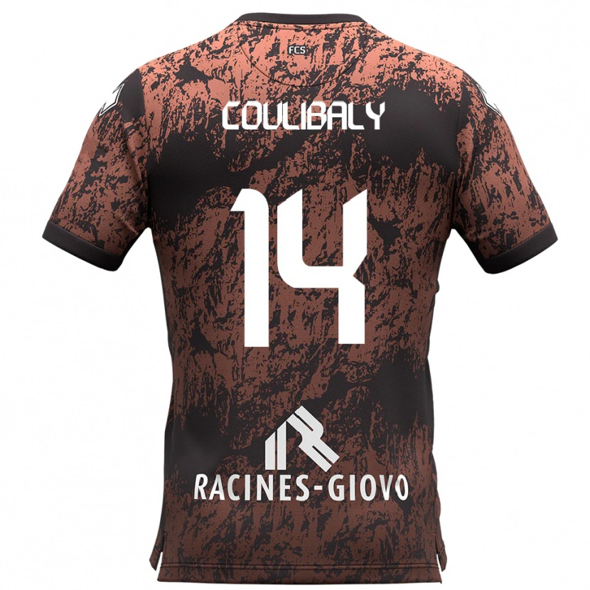 Danxen Mænd Mamadou Coulibaly #14 Brun Sort Udebane Spillertrøjer 2025/26 Trøje T-Shirt