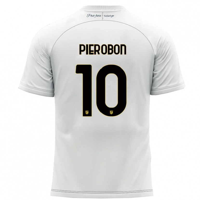 Danxen Mænd Christian Pierobon #10 Hvid Gul Udebane Spillertrøjer 2025/26 Trøje T-Shirt