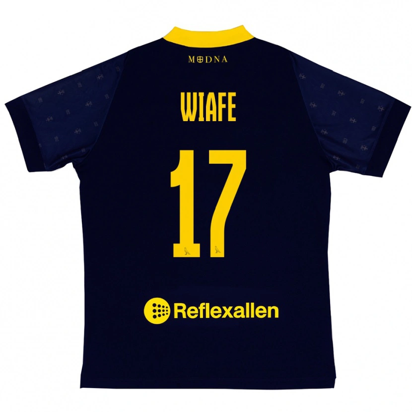 Danxen Mænd Samuel Wiafe #17 Mørkeblå Gul Udebane Spillertrøjer 2025/26 Trøje T-Shirt