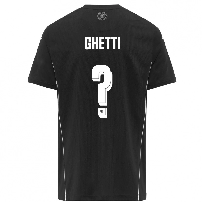 Danxen Mænd Davide Ghetti #0 Sort Hvid Udebane Spillertrøjer 2025/26 Trøje T-Shirt