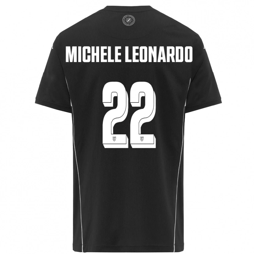 Danxen Mænd Matteo Michele Leonardo #22 Sort Hvid Udebane Spillertrøjer 2025/26 Trøje T-Shirt