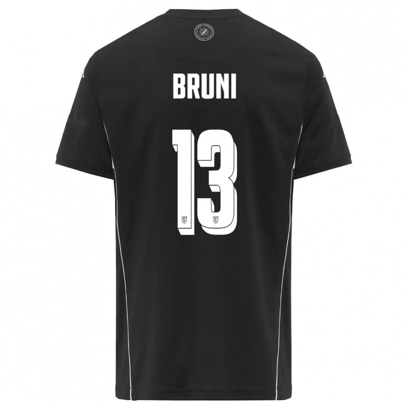 Danxen Mænd Filippo Bruni #13 Sort Hvid Udebane Spillertrøjer 2025/26 Trøje T-Shirt