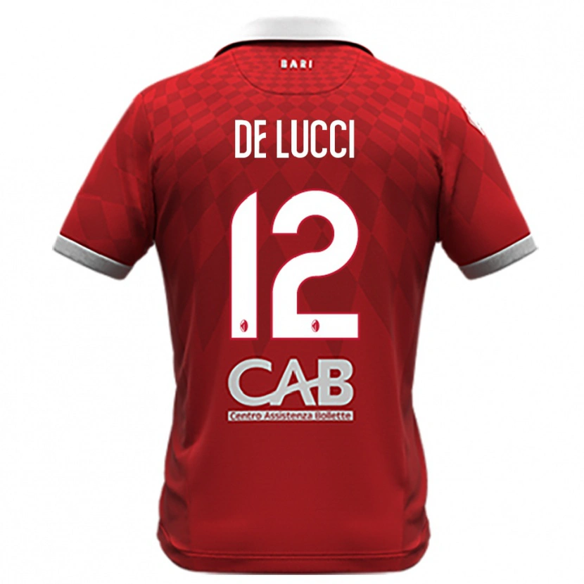Danxen Mænd Paolo De Lucci #12 Rød Hvid Udebane Spillertrøjer 2025/26 Trøje T-Shirt