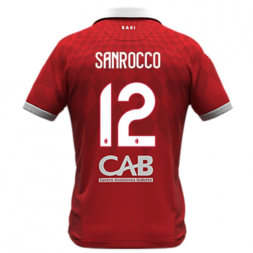 Danxen Mænd Michele Sanrocco #12 Rød Hvid Udebane Spillertrøjer 2025/26 Trøje T-Shirt