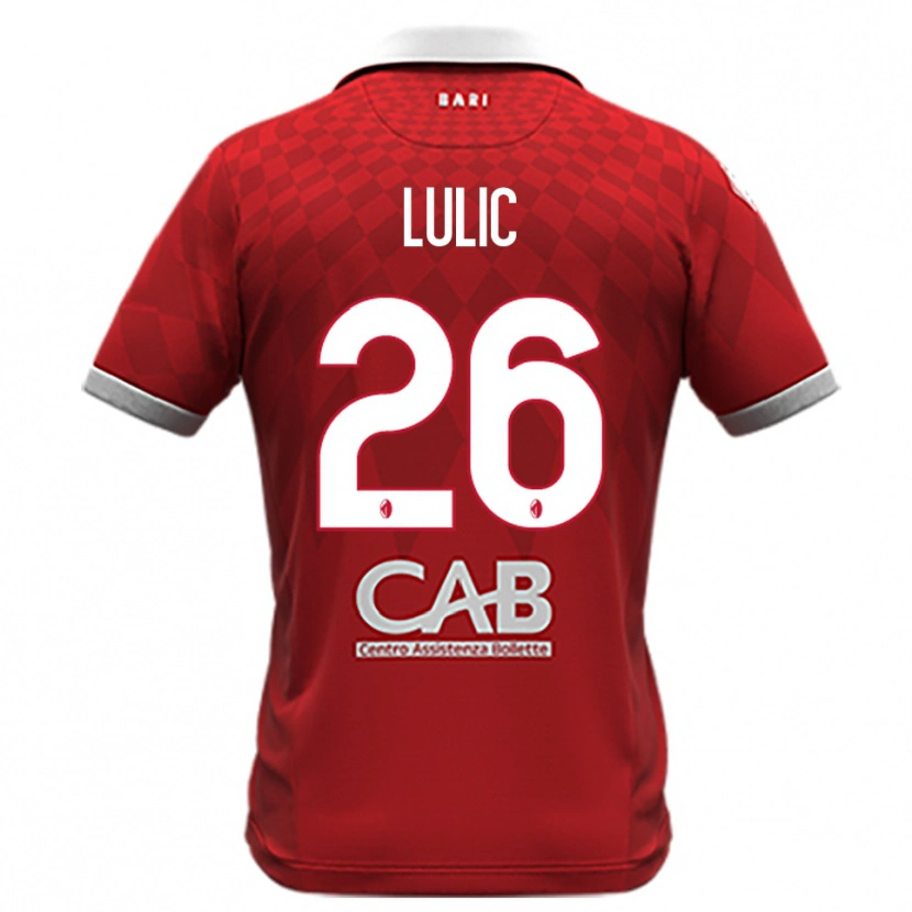 Danxen Mænd Karlo Lulic #26 Rød Hvid Udebane Spillertrøjer 2025/26 Trøje T-Shirt