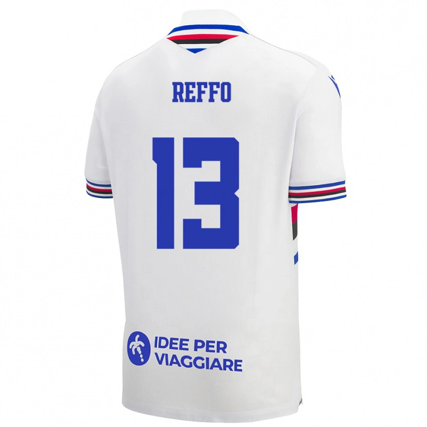 Danxen Mænd Mario Reffo #13 Hvid Blå Rød Udebane Spillertrøjer 2025/26 Trøje T-Shirt