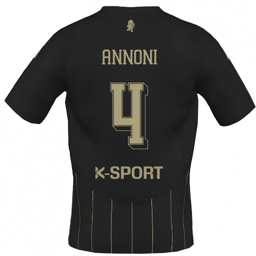 Danxen Mænd Tommaso Annoni #4 Grå Hvid Udebane Spillertrøjer 2025/26 Trøje T-Shirt