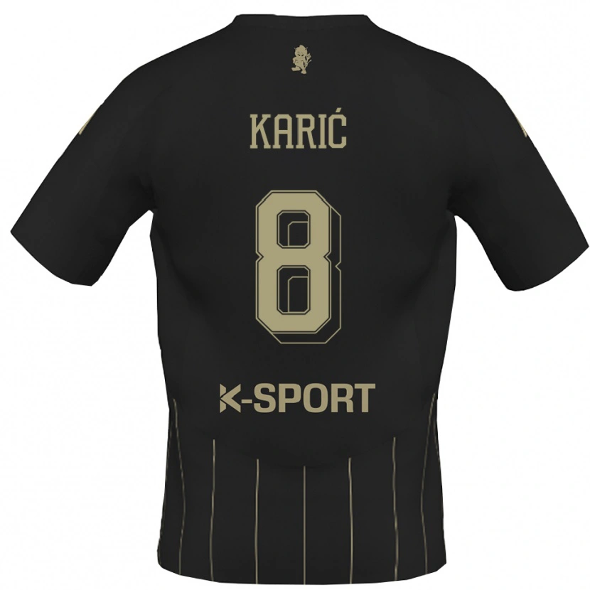 Danxen Mænd Nermin Karić #8 Grå Hvid Udebane Spillertrøjer 2025/26 Trøje T-Shirt
