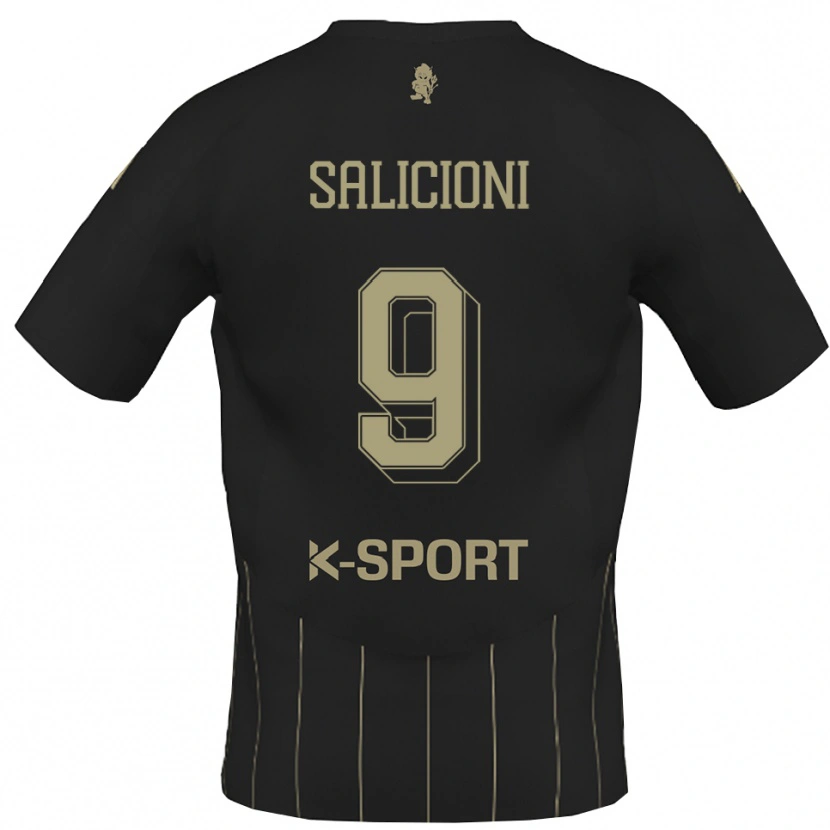 Danxen Mænd Fausto Salicioni #9 Grå Hvid Udebane Spillertrøjer 2025/26 Trøje T-Shirt