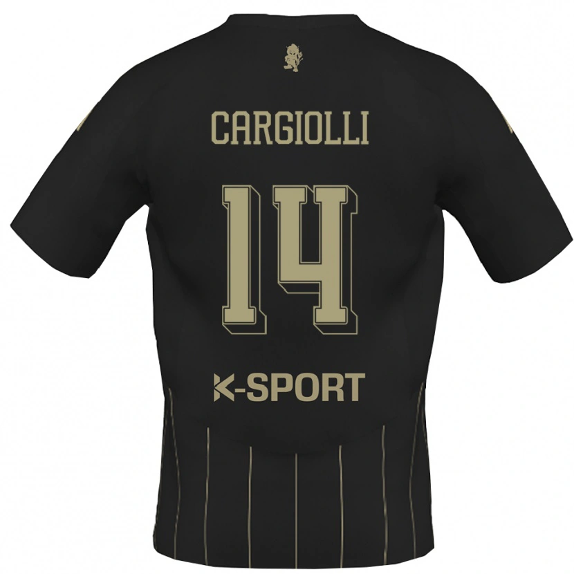 Danxen Mænd Tommaso Cargiolli #14 Grå Hvid Udebane Spillertrøjer 2025/26 Trøje T-Shirt
