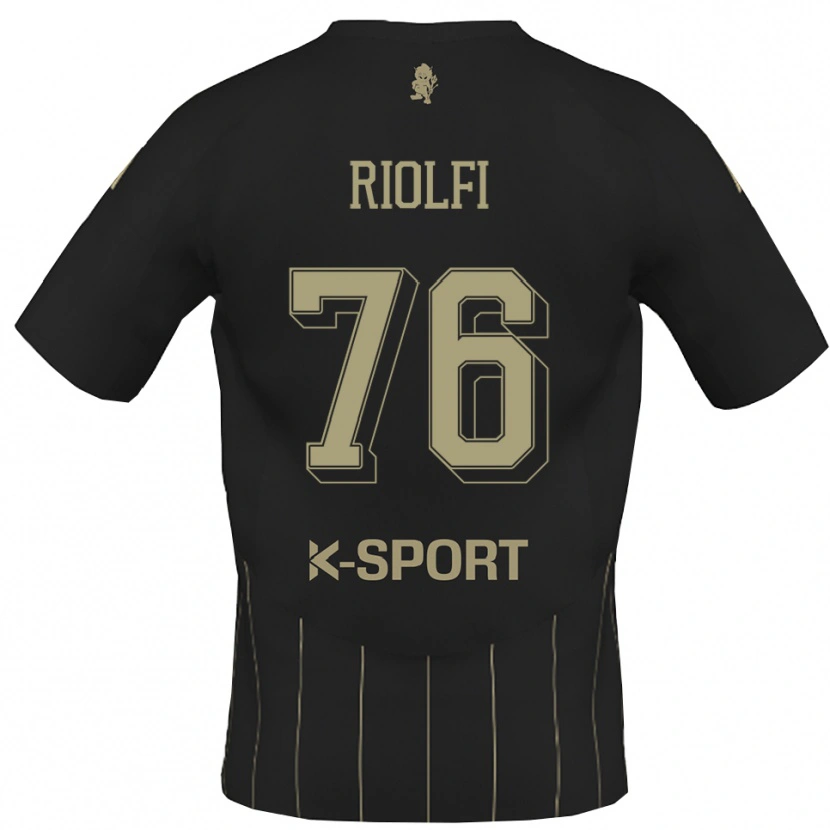 Danxen Mænd Emanuele Riolfi #76 Grå Hvid Udebane Spillertrøjer 2025/26 Trøje T-Shirt