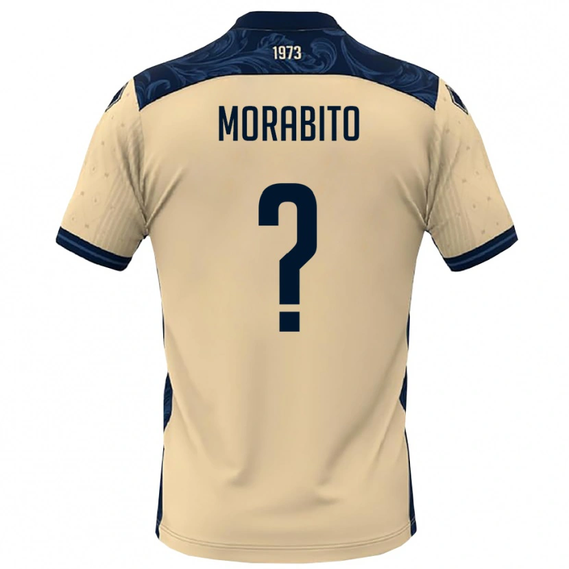 Danxen Mænd Francesco Morabito #0 Hvid Mørkeblå Udebane Spillertrøjer 2025/26 Trøje T-Shirt