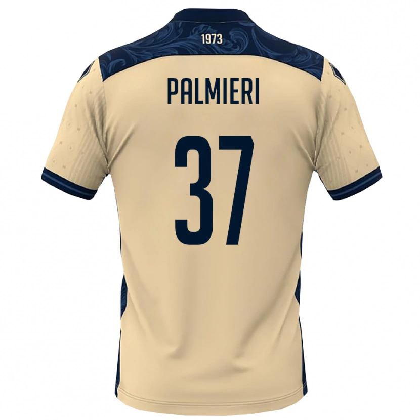 Danxen Mænd Riccardo Palmieri #37 Hvid Mørkeblå Udebane Spillertrøjer 2025/26 Trøje T-Shirt