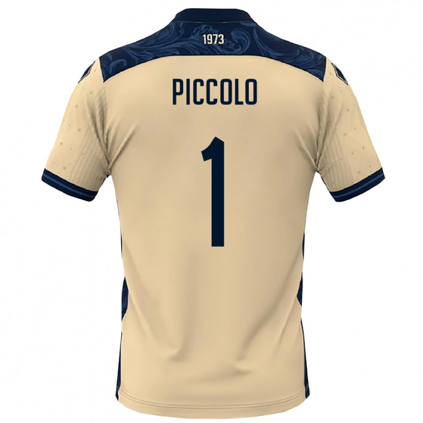 Danxen Mænd Giacomo Piccolo #1 Hvid Mørkeblå Udebane Spillertrøjer 2025/26 Trøje T-Shirt