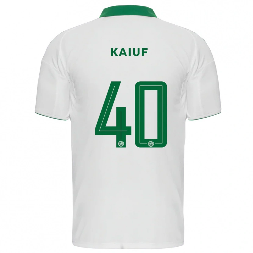 Danxen Mænd Sharif Kaiuf #40 Hvid Grøn Udebane Spillertrøjer 2025/26 Trøje T-Shirt