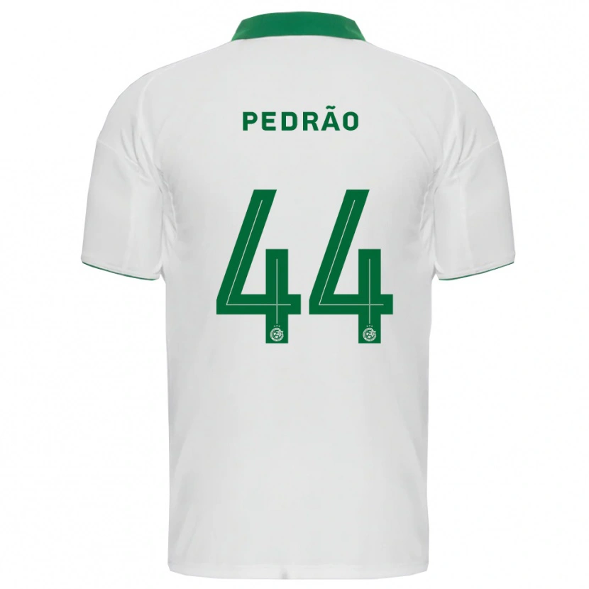 Danxen Mænd Pedrão #44 Hvid Grøn Udebane Spillertrøjer 2025/26 Trøje T-Shirt
